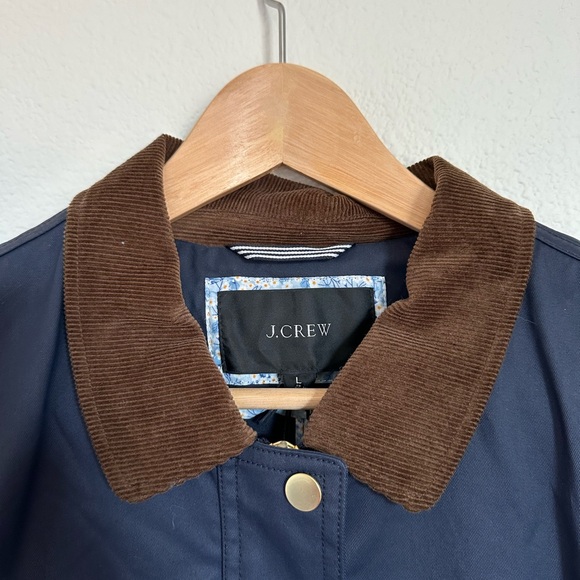 J. Crew Navy Blue Barn Jacket™ with Liberty® floral print - Picture 3 of 12